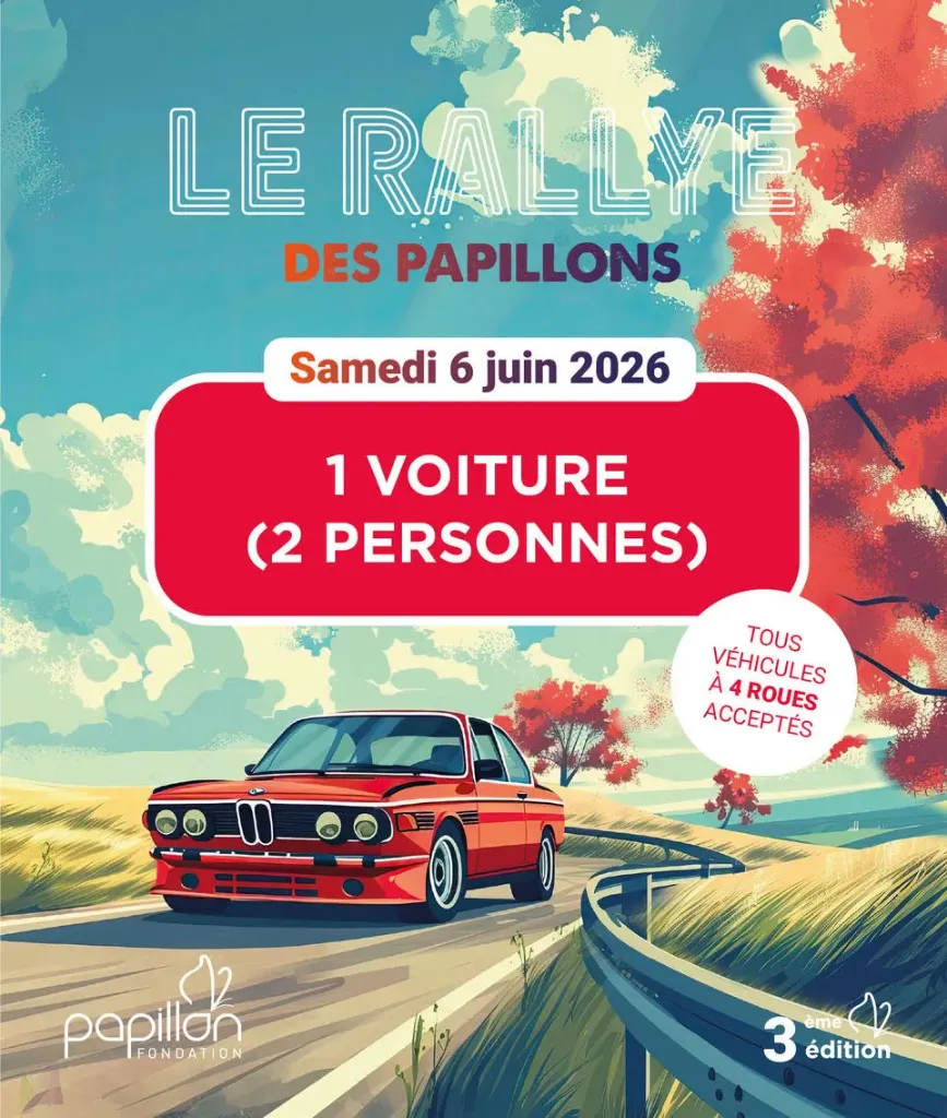 1 voiture Rallye des papillons-P (2 personnes)